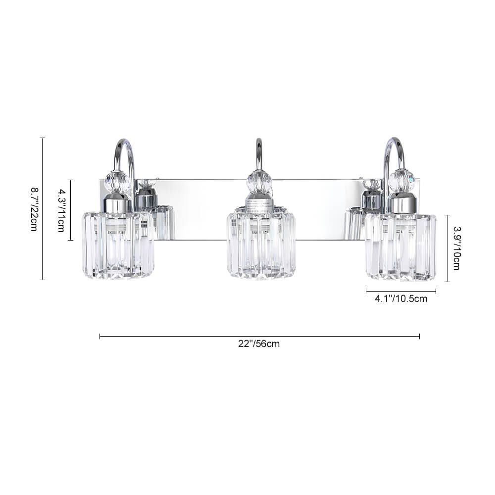 Modern Crystal Vanity Wall Sconce