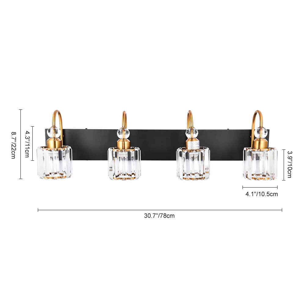 Modern Crystal Vanity Wall Sconce