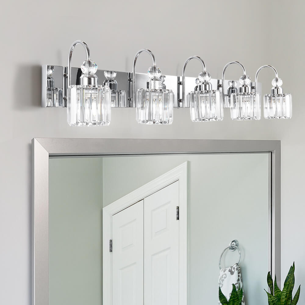 Modern Crystal Vanity Wall Sconce
