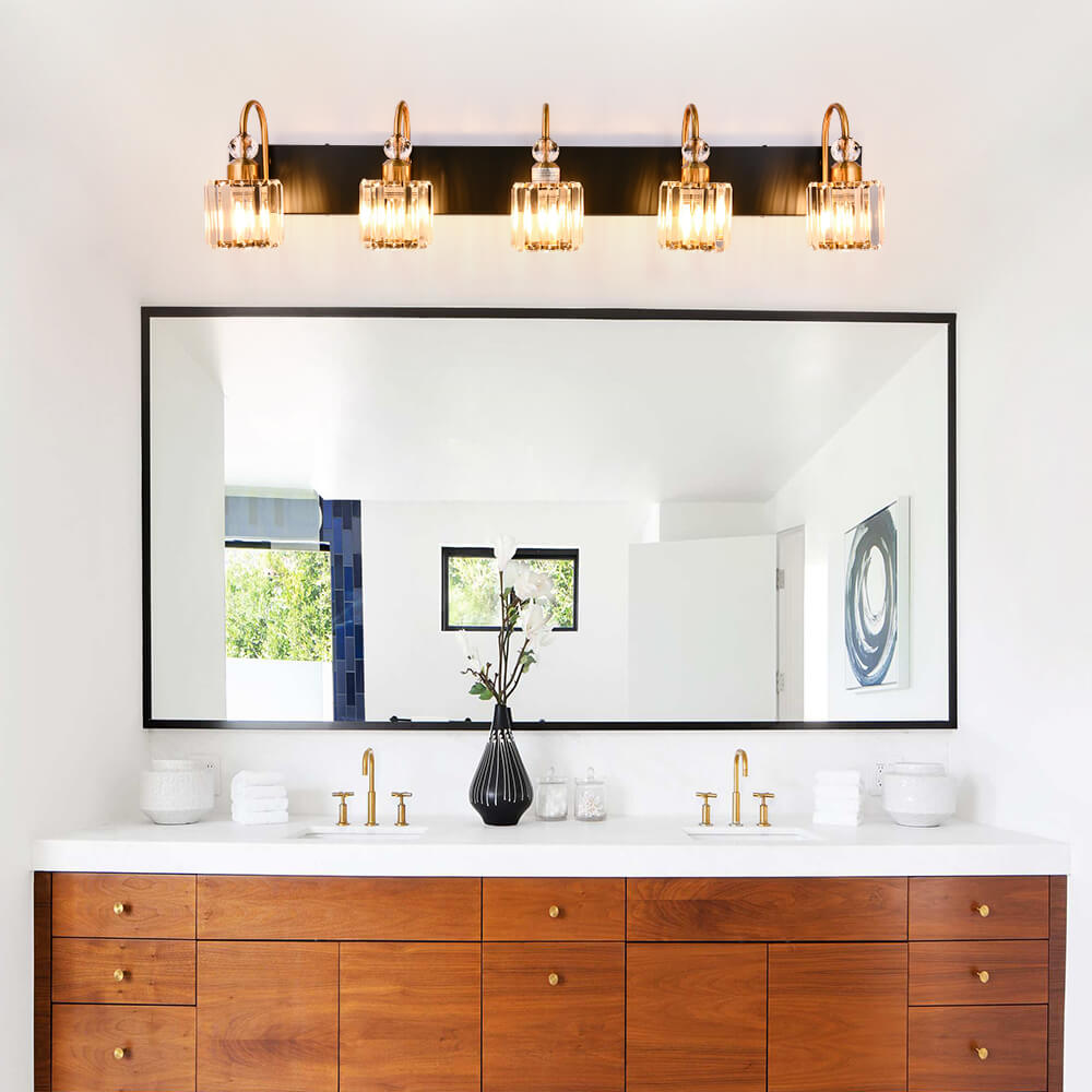 Modern Crystal Vanity Wall Sconce