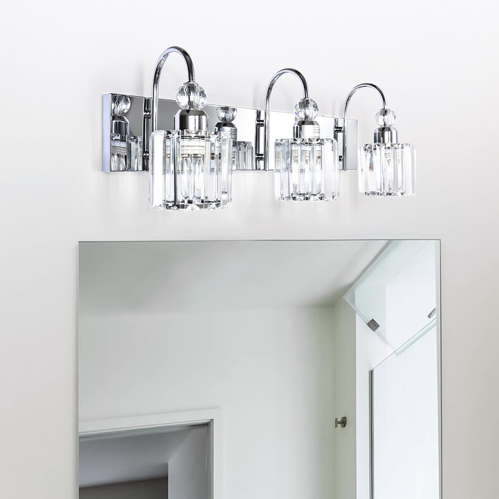 Modern Crystal Vanity Wall Sconce