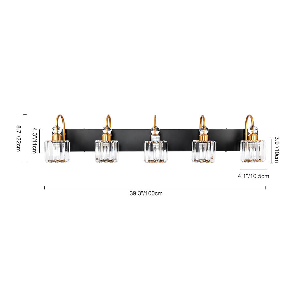 Modern Crystal Vanity Wall Sconce