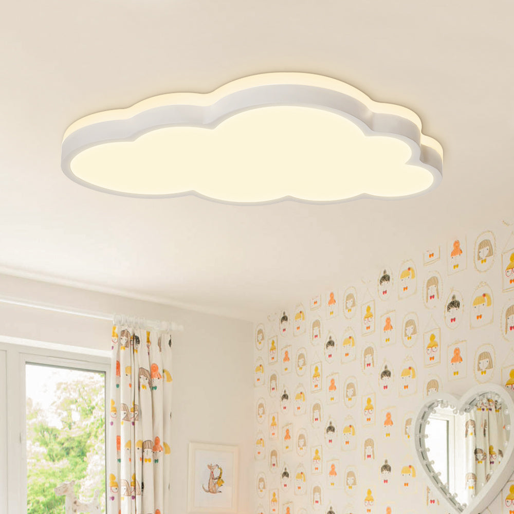 (OpenBox) LED Cloud Light Fixture Dimmable Flush Mount for Kids