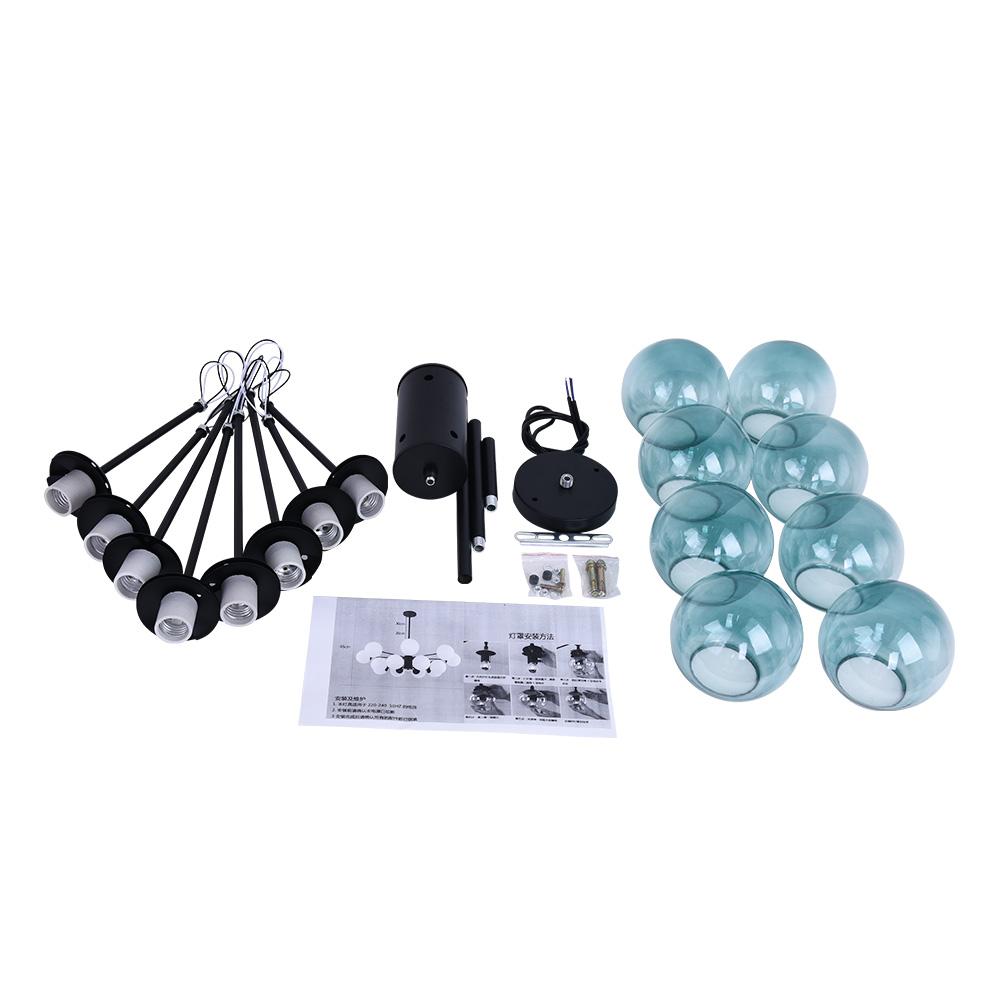 Blue Sputnik Bubble Light Chandelier