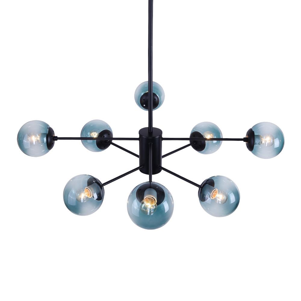 Blue Sputnik Bubble Light Chandelier
