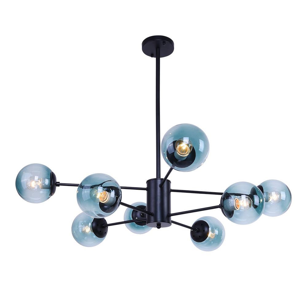 Blue Sputnik Bubble Light Chandelier