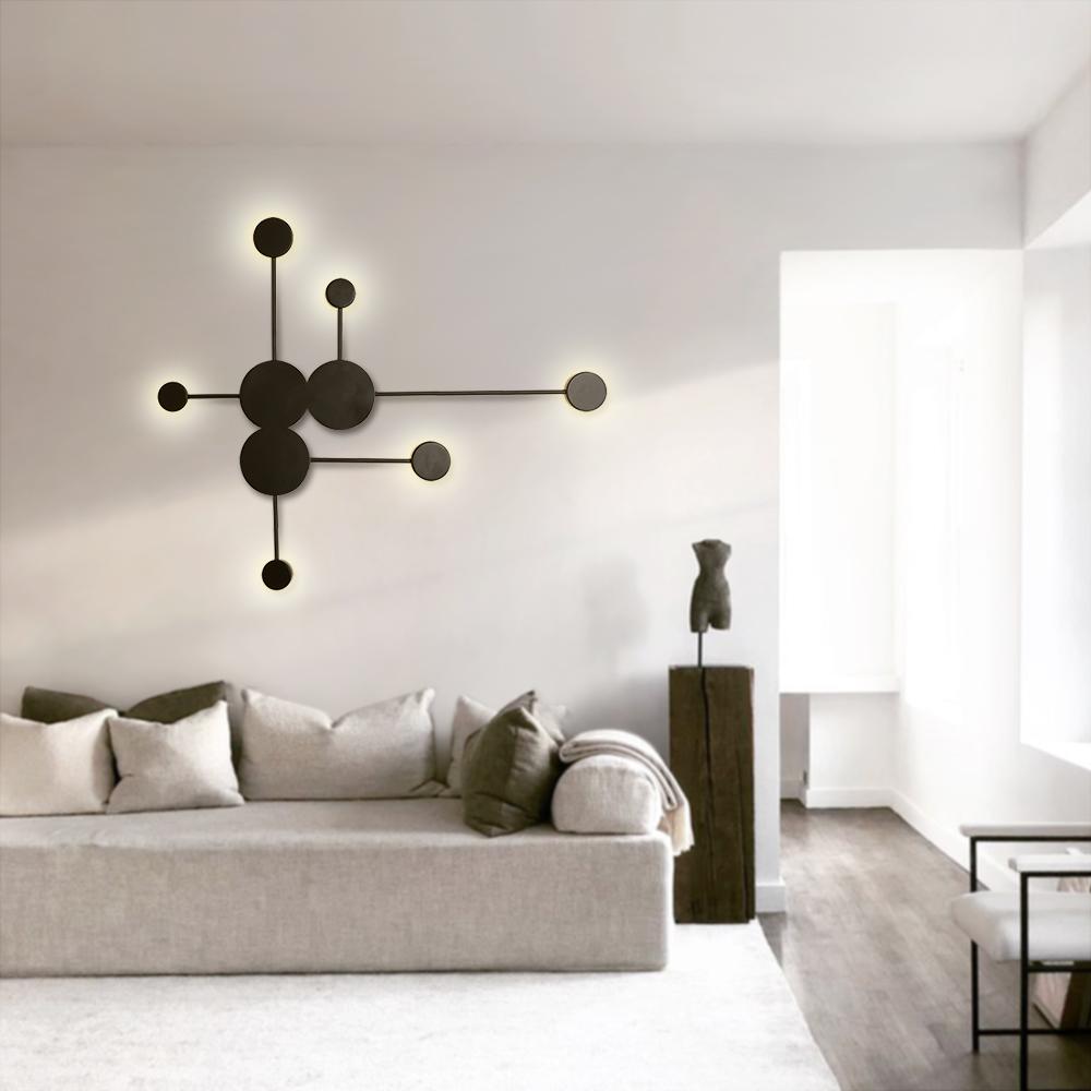 Contemporary Black LED Wall Light