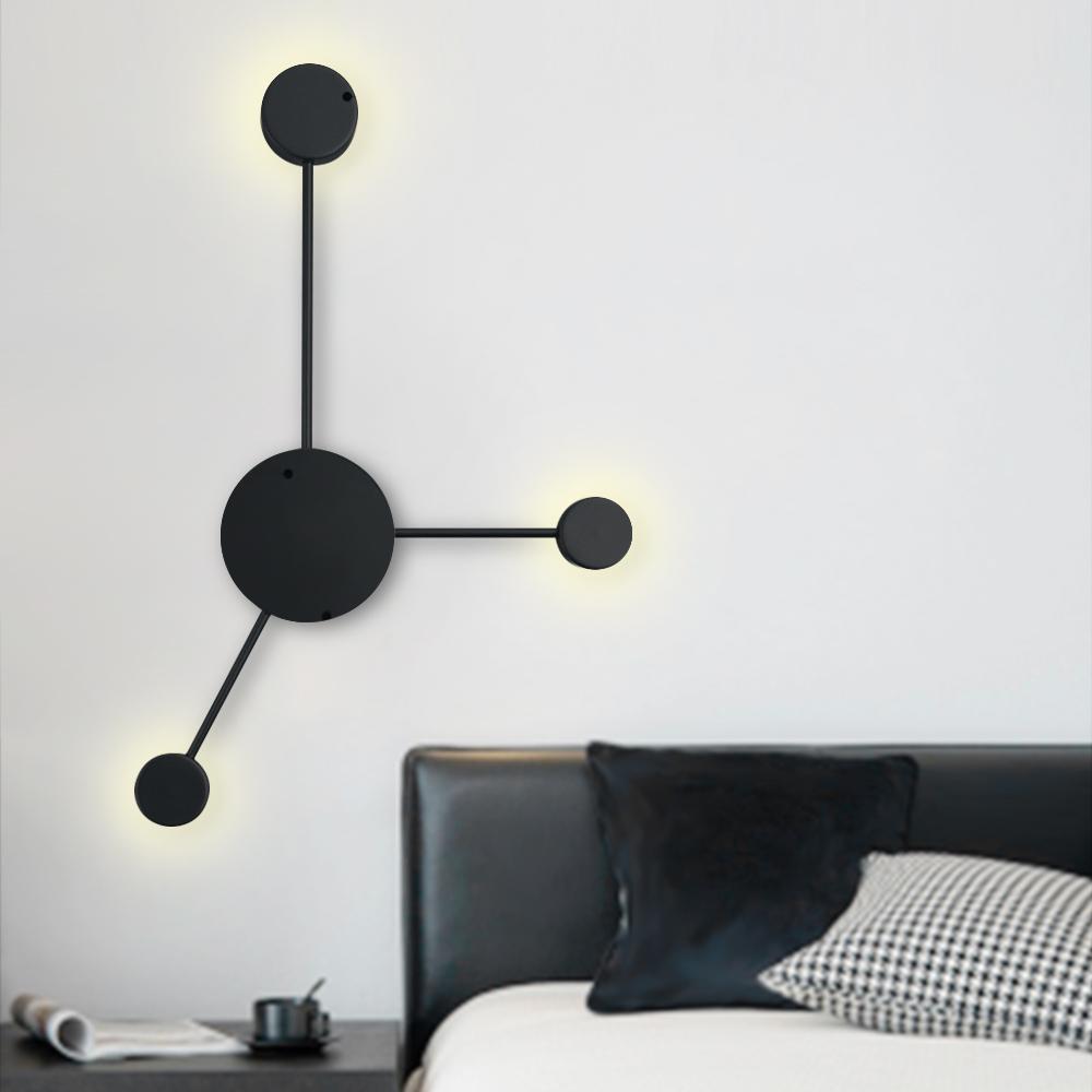 Contemporary Black LED Wall Light