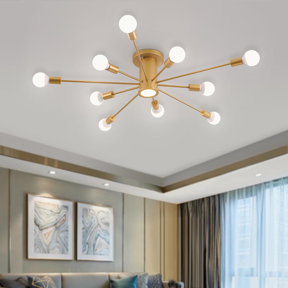 Mid-Century Flush Mount Sputnik Ceiling Light