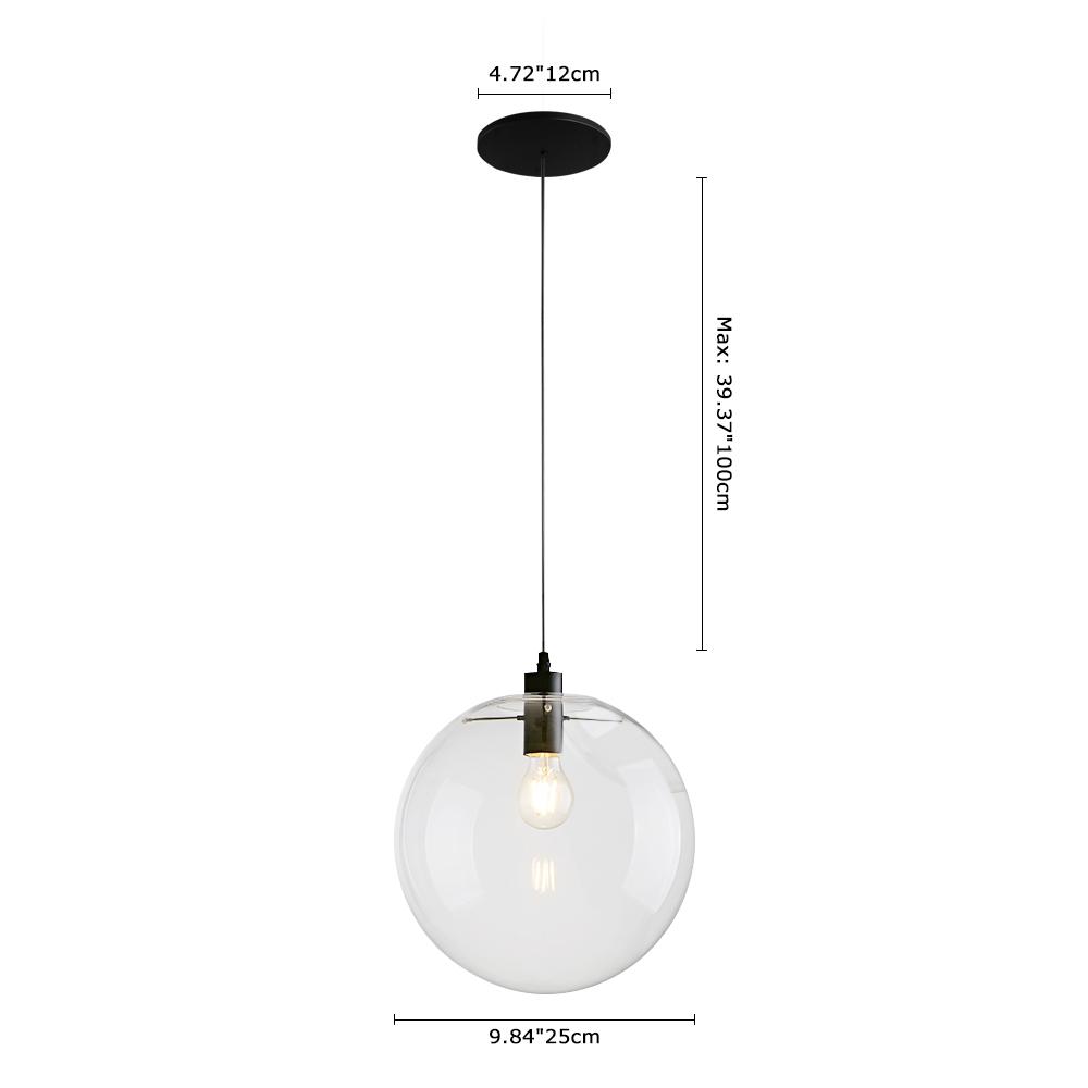 Minimalist Glass Globe Pendant Light