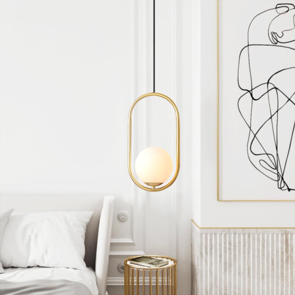 Modern 1-ring Globe Pendant Light