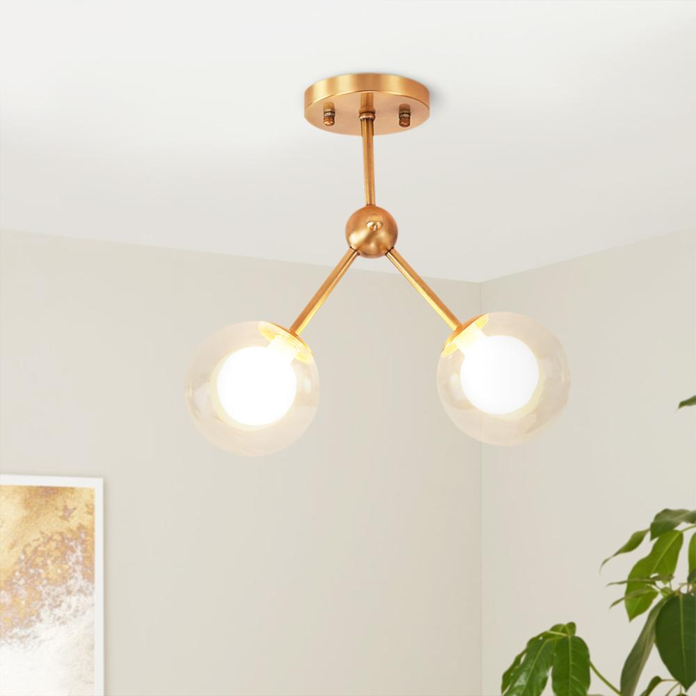 Modern Bubble Semi Flush Mount