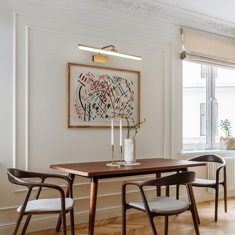 1-Light Brass Linear LED Vanity Light