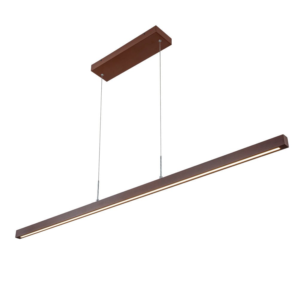 (OpenBox) 1-Light Modern Minimalist LED Wood Linear Chandelier