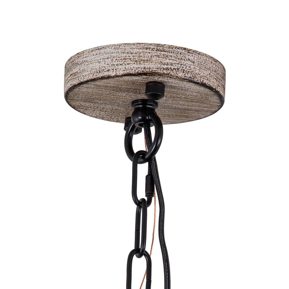 24-Light Oversized Vintage Wagon Wheel Chandelier