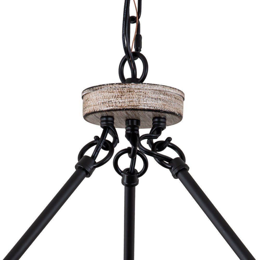 24-Light Oversized Vintage Wagon Wheel Chandelier