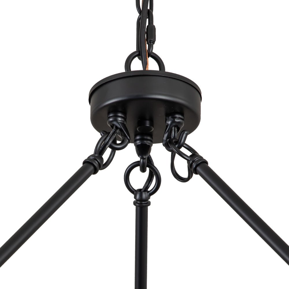 24-Light Oversized Vintage Wagon Wheel Chandelier