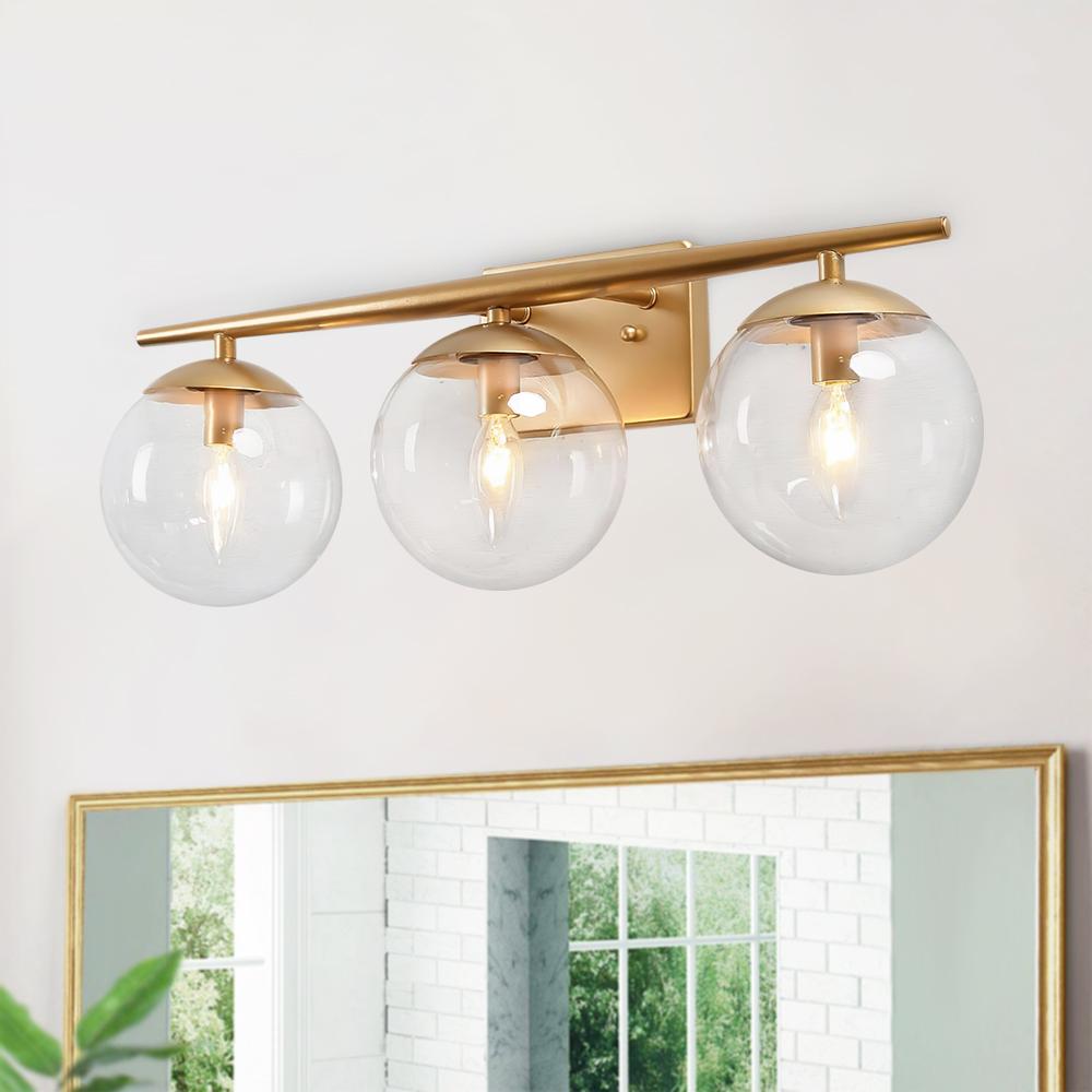 3-light Globe Vanity Wall Light
