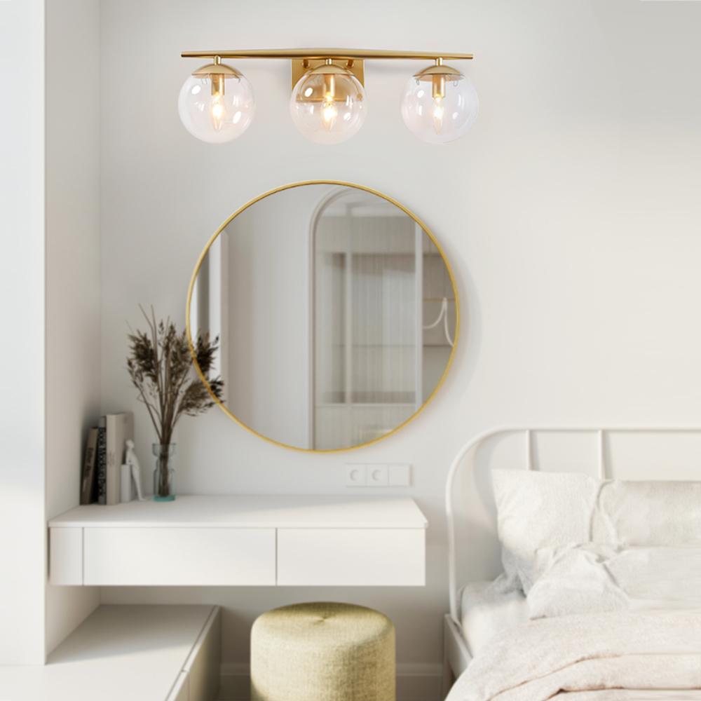3-light Globe Vanity Wall Light