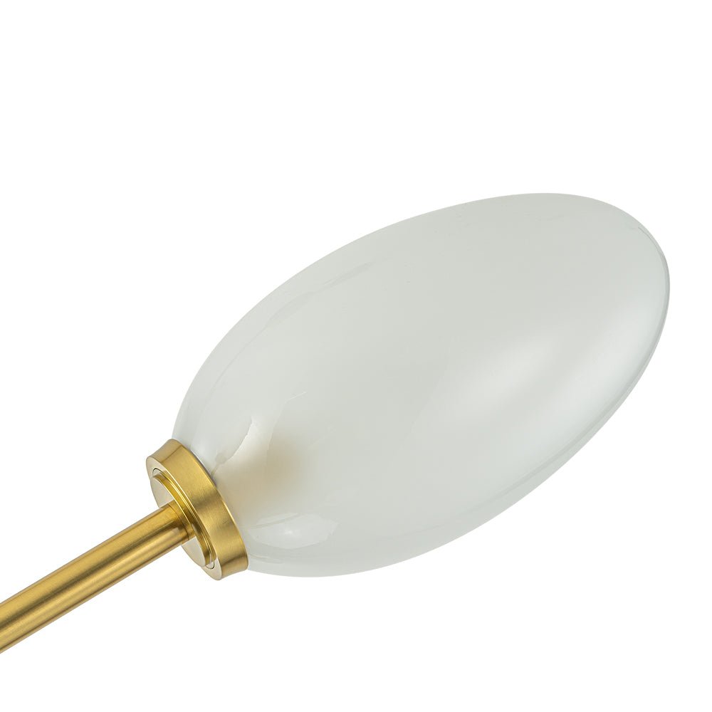 6-Light Frosted Glass Egg Adjustable Sputnik Ceiling Light