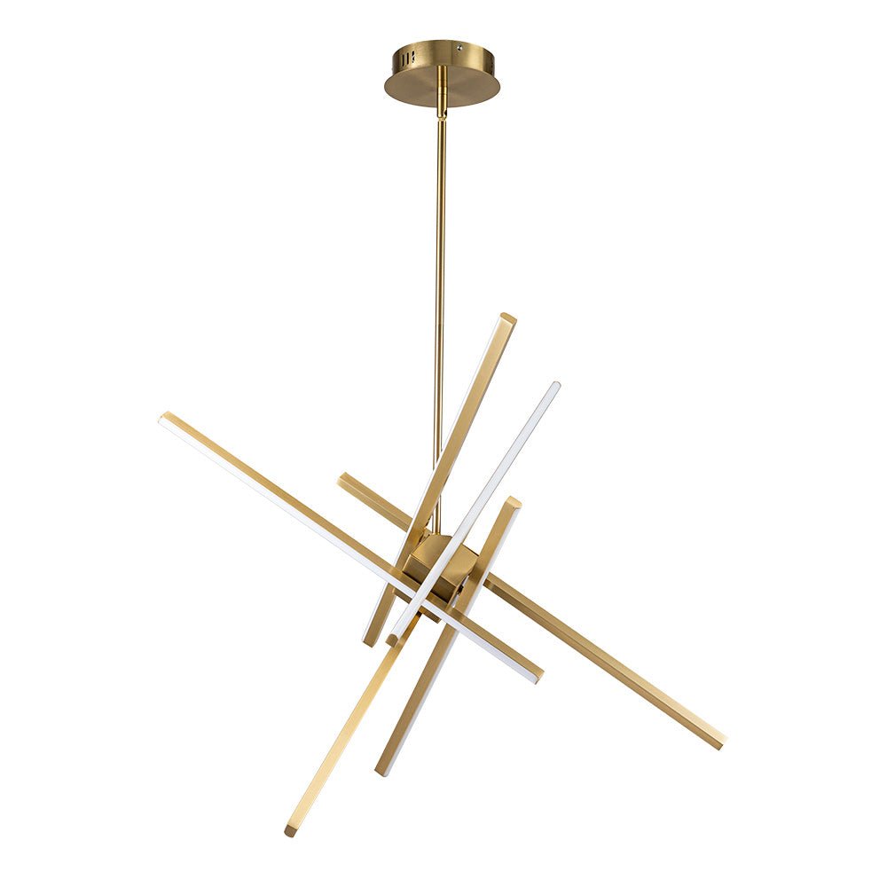 6-Light LED Rod Sputnik Chandelier