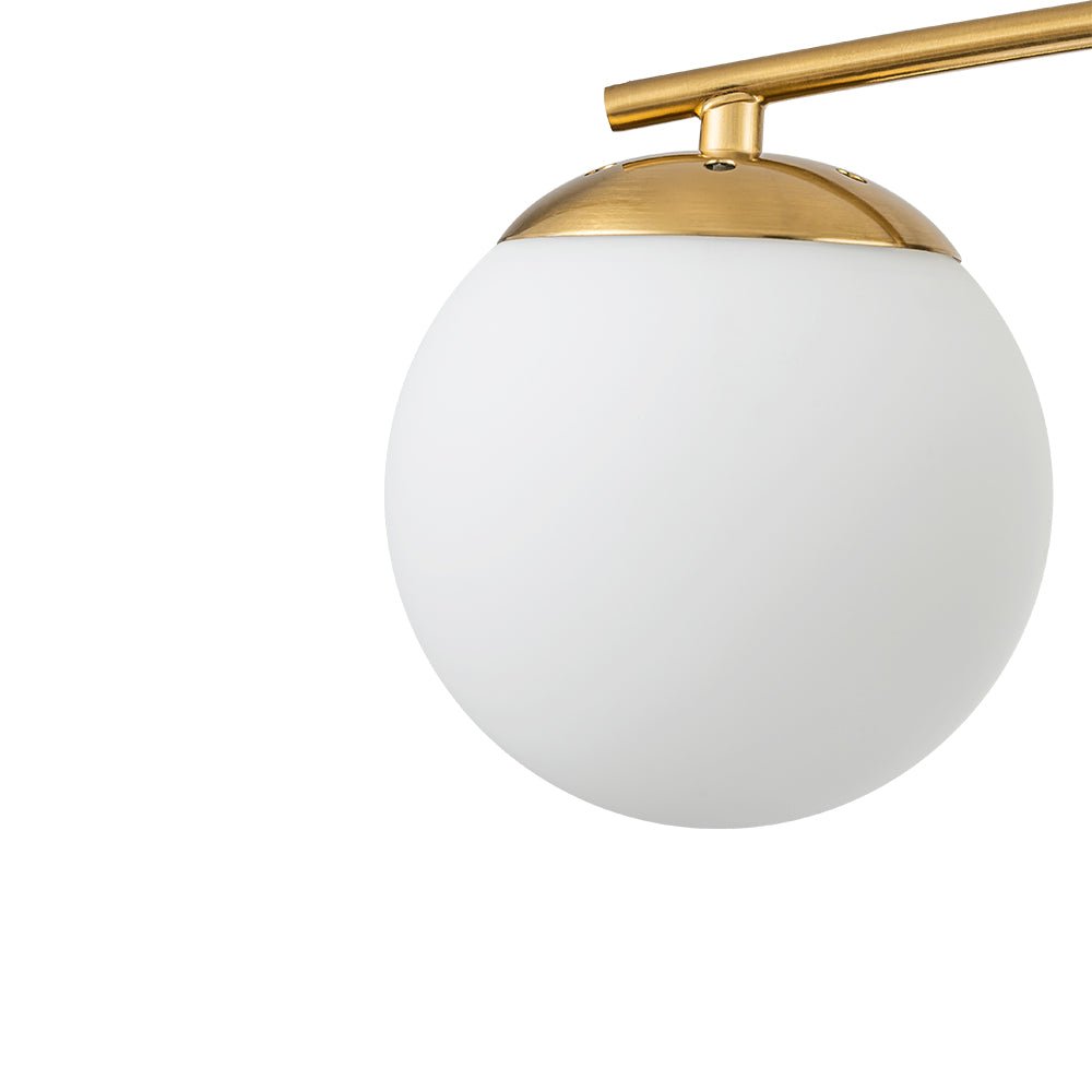 6-Light Milky Glass Globe Linear Sputnik Ceiling Light