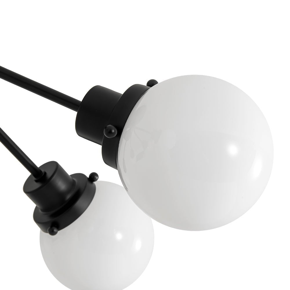 6-Light Opal Glass Globe Sputnik Semi Flush Mount