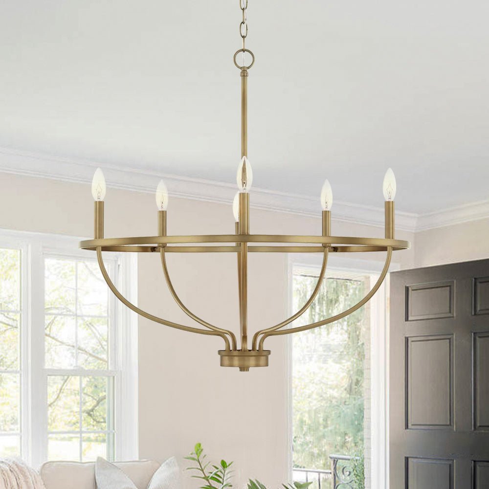 6-Light Round Candle Style Chandelier