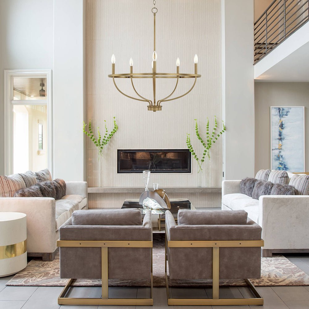 6-Light Round Candle Style Chandelier