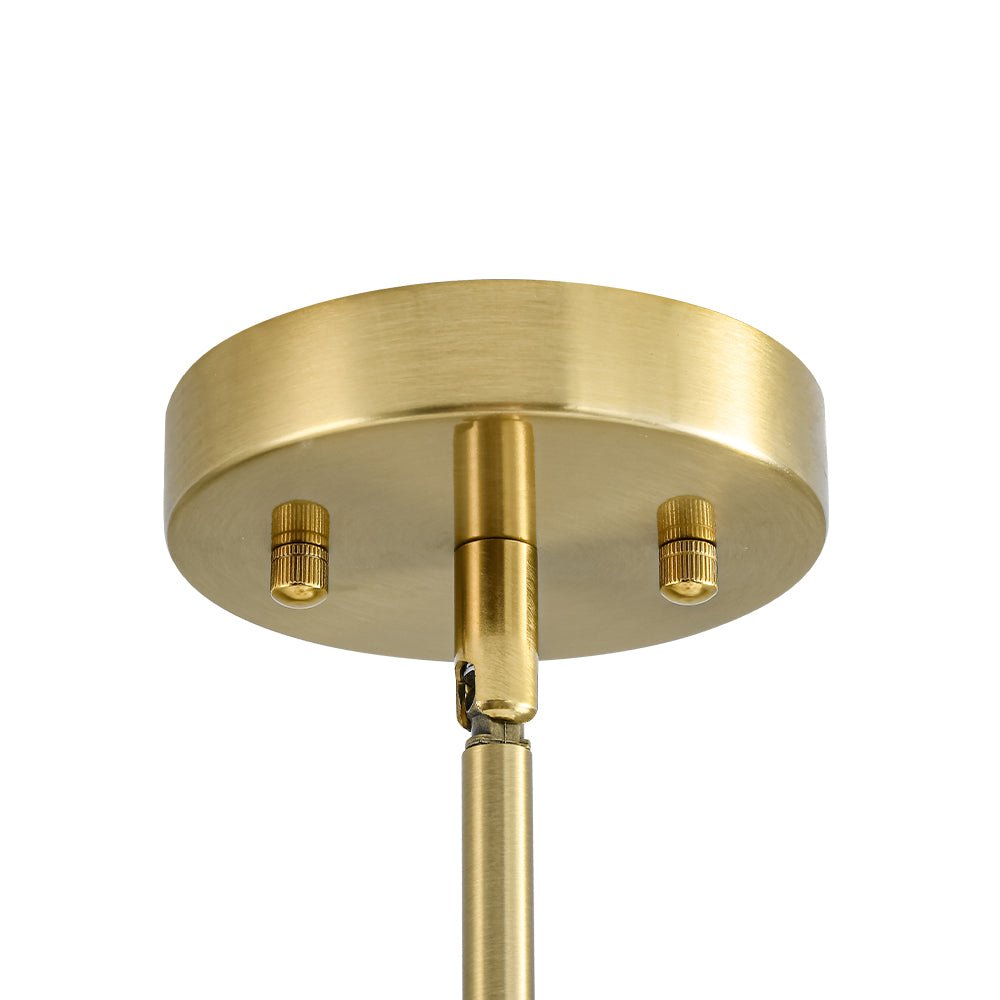 7-light Brass Sputnik Opal Glass Globe Bubble Chandelier
