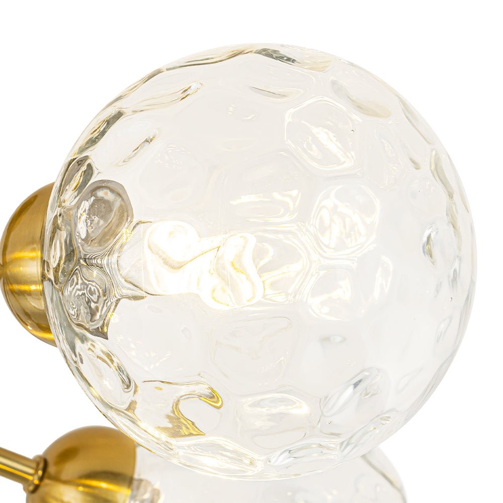 9-Light Bloom Water Glass Globe Tiered Sputnik Ceiling Light