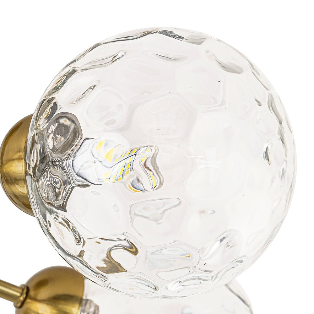 9-Light Bloom Water Glass Globe Tiered Sputnik Ceiling Light