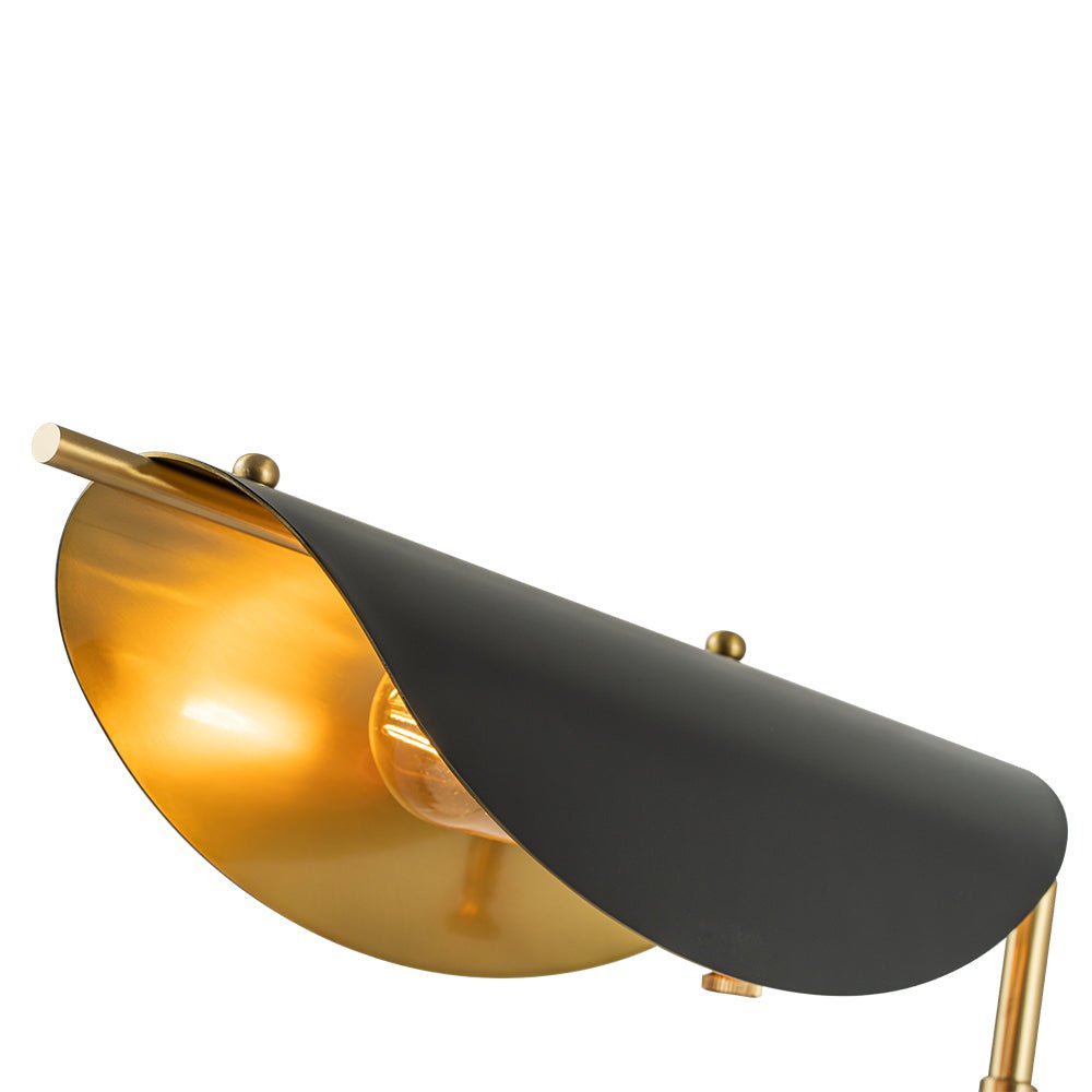 Aged Brass 1-Light Swing Arm Plug In Wall Sconce