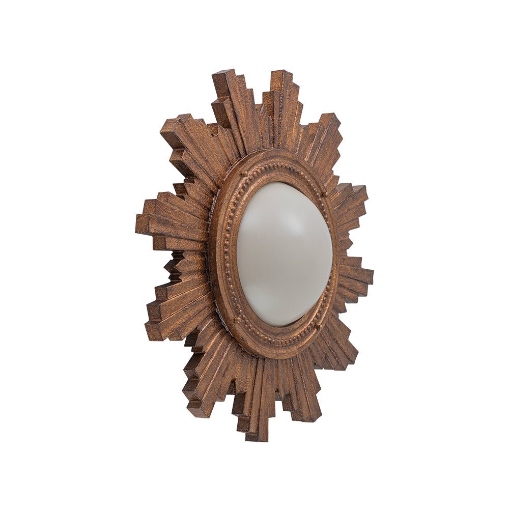 Antique Apollo Sunburst Sculpture Flush Mount / Wall Light