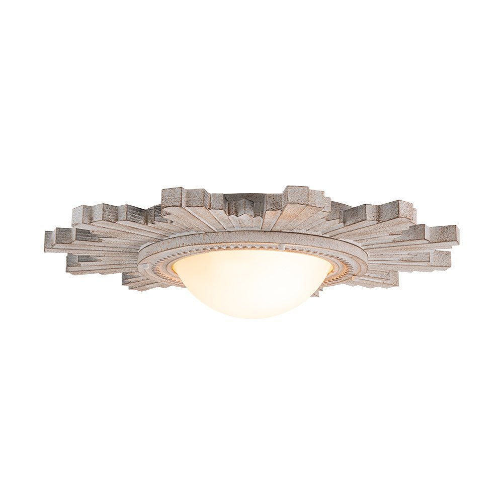 Antique Apollo Sunburst Sculpture Flush Mount / Wall Light