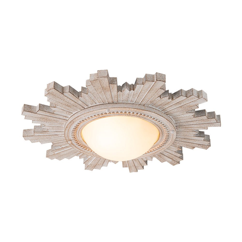 Antique Apollo Sunburst Sculpture Flush Mount / Wall Light