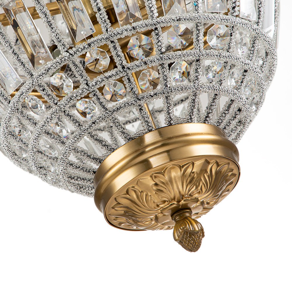 Antique Vintage French Crystal Empire Chandelier