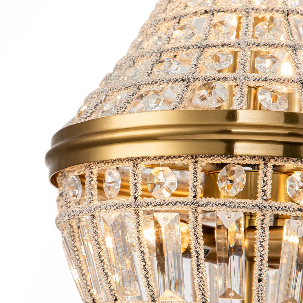Antique Vintage French Crystal Empire Chandelier