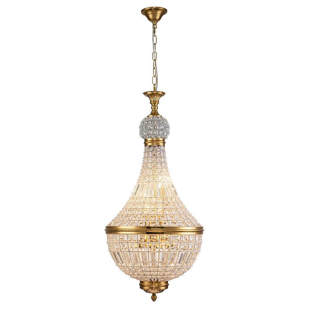 Antique Vintage French Crystal Empire Chandelier