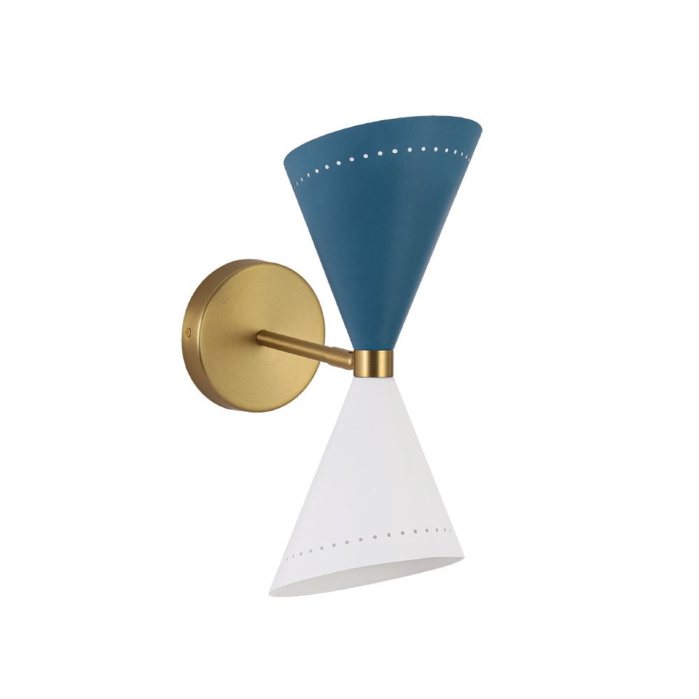Art Deco 2-Light Up Down Dual Cone Wall Sconce
