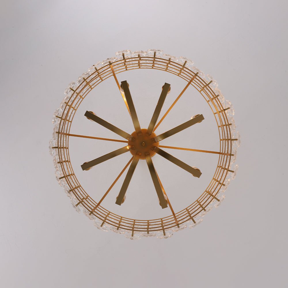 Art Deco Blossom Floral Cage Drum Lantern Pendant Light