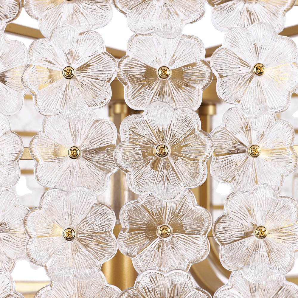 Art Deco Blossom Floral Cage Drum Lantern Pendant Light