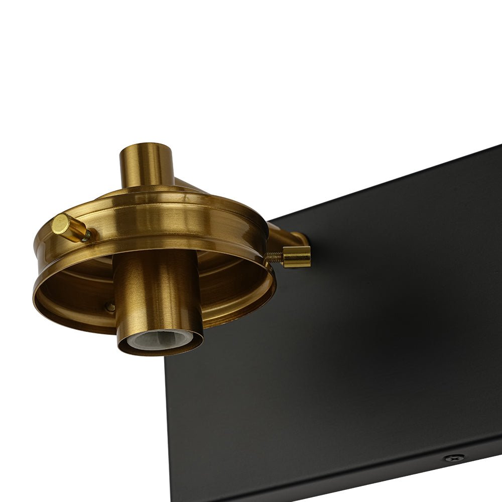 Black Brass Crackle Glass Globe Vanity Wall Lamp