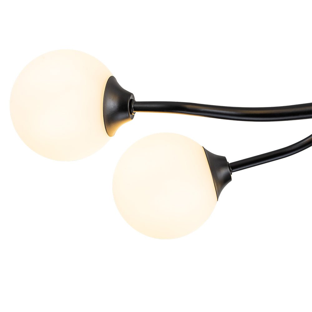 Black Magic Forest Willow Bubble Linear Island Chandelier