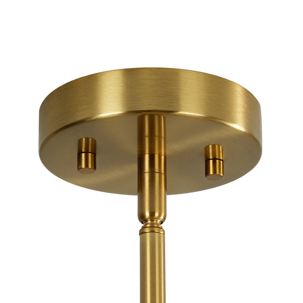 Bloom Frosted Glass Globe Bubble Brass Sputnik Chandelier