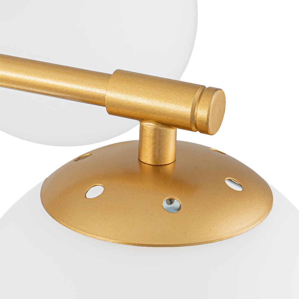 Brass 2-Tier Sputnik Frosted Glass Bubble Pendant Chandelier
