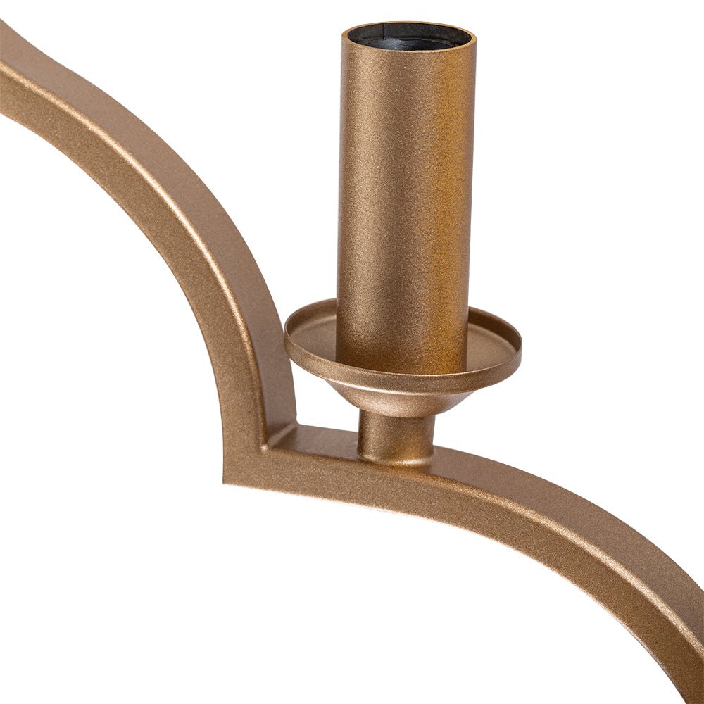 Brass Candle Style Drum Fabric Chandelier