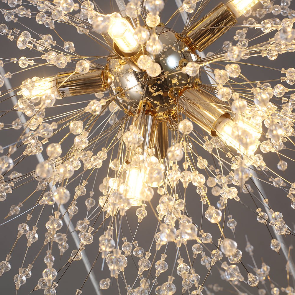 Brass Cluster Firework Dandelion Pendant Chandelier