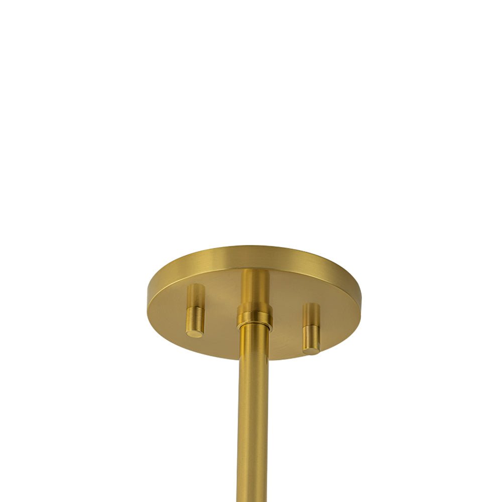 Brass Daisy 3-Light Opal Glass Globe Semi Flush Light