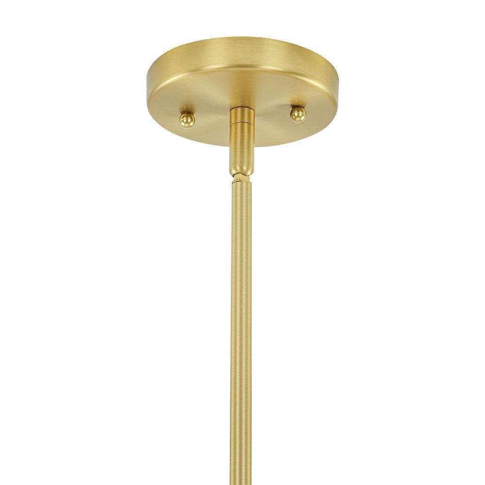 Brass Halo Shine Opal Glass Bubble Ring Chandelier